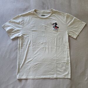 Disney Embroidered Mickey Mouse  Cream T-Shirt, Medium